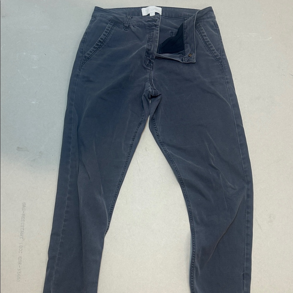 The White Company Women's faded gray blue pant.